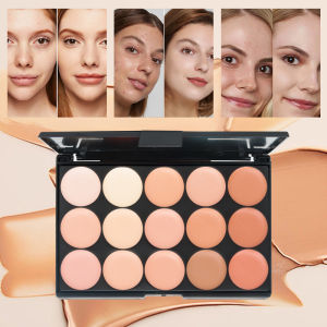 Bảng Phấn Che Khuyết Điểm 15 Màu Kem Nền Tạo Khối Maquillaje Profesional Ngụy Trang Cho Mọi Loại Da Kích Thước Đầy Đủ
