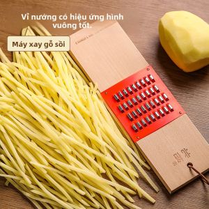 Bộ Gọt Rau Củ Quả Bằng Gỗ Nguyên Khối Bộ Dụng Cụ Nhà Bếp Đa Năng Dùng Để Gọt Rau Củ Quả Và Cà Chua Cho Mọi Người Dùng