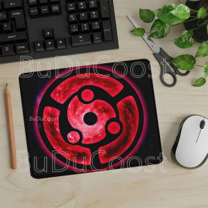 Bandai | Tấm Lót Chuột Cao Su In HD Naruto Uzumaki Sharingan Mắt Nhỏ Kích Thước Nhỏ Dùng Cho Chơi Game Điện Tử Tương Thích Với Bàn Phím