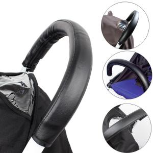 Baby stroller Handle PU Leather Pushchair Armrest Case Protective Cover For Pram Stroller Universal  Anti Slip Cover Pad Soft Co