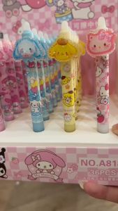A8180 Sanrio Kuromi Melody Cinnamoroll Hello Kitty Pochacco PENDANT Erasable 0.5mm Press Pen 可擦中性笔