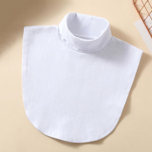 Knitted High Neck Fake Collar Womens Fashionable and Versatile Warm Neck Protection Scarf Elastic Jersey Turtleneck