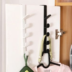 Dormitory closet hooks hanging bags hats clothes behind the door wall hanging wall no-hole coat rack artifacts shelves