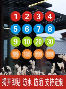 Miếng Dán Số Tròn Cho Sân Khấu Khiêu Vũ Mô Hình Thi Đấu Nhà Hàng Nhanh Bàn Ăn Trang Trí Tường Hiện Đại Đơn Giản