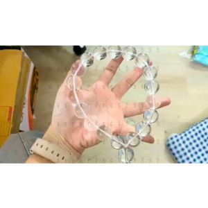 Crystal Quartz 20mm. หินมงคล ประดับ ตกแต่ง ฝึกสมาธิ ประคำ สร้อยคอ กำไล สร้อยข้อมือ สวดมนต์ นั่งสมาธิ ZX