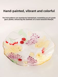 YOGEHOME | Hand-painted Creative Luxury Glass Fruit Plate