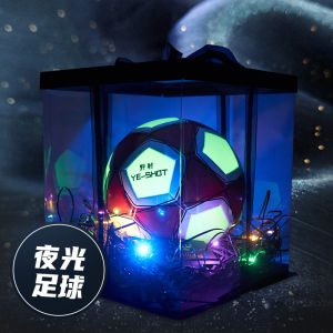 Glow-in-the-dark Fluorescent Limited Edition Football Training Ball for Boys And Men Size 5 Birthday Gift Sports Fitness