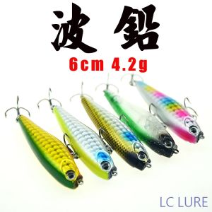 Mini 4g Lure Fishing Pen LC Wave Crawling Lead Pencil Floating Water Surface Dog Hard Bait Mouth up False Bait for Carp Fishing