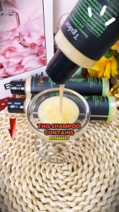 100ml rosemary shampoo: Enriched with hydrolyzed keratin vitamin c and vitamin e this oil-controlling and volumizing shampoo strengthens hair prevents breakage and is suitable for fine limp and damaged hair. Suitable for all hair types.