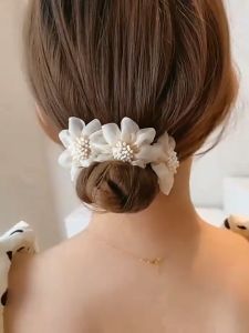 Woman Lace Flower Coil Hair Device Ball Head Bud Plate Hair Hair Curler Retro Flower Hairpin Female DIY Hairdressing Tool