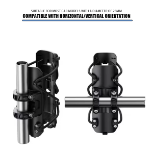 Universal Motorcycle Cup Holder 25mm Protective Bumper Water Bottle Holder 360° Rotation Expandable Design Moto Accessories