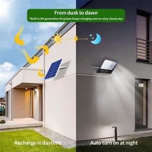 Sumsung 5 Year Warranty Solar Garden Lights Outdoor Waterproof Promo Sale 100w 300w Rechargeable Street Lamp Led 100 300 Watts Panel Set Automatic Ip67 With Remote Home Garden Light Street Light