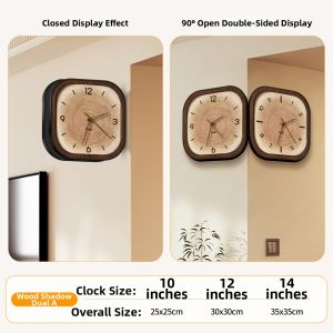 CTYLIGHTZ | Vintage Dual-sided Corner Clock No-hole Installation