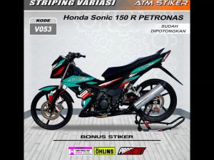 Stiker Striping Honda Sonic 150 R Variasi Petronas