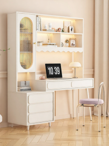 Cream French Style Multifunctional Study Desk