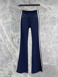 High-Waist Yoga Pants Womens Fitness Sports Professional Plump Butt Pilates Quick-Dry Micro Flared Gym Trousers