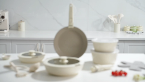 Redchef Bộ 8 Nồi Chảo Chống Dính Không Độc Hại Tay Cầm Tháo Rời Phù Hợp Mọi Loại Bếp Không Chứa PFAS PTFE PFOA