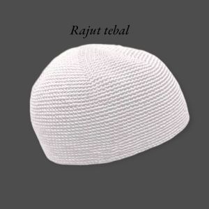 Peci Rajut tebal All size terbaru peci rajut tangan peci hijrah polos / kopiah songkok / habasya palestina terbaru terlengkap terlaris termurah peci putih peci pria dewasa peci sholat peci murah