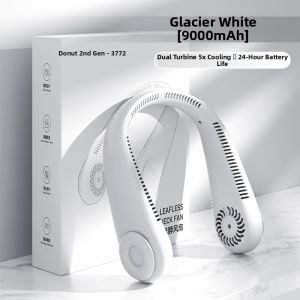 Portable Neck Fan 2023 New Model No Leaf Mini Air Conditioning Lazy Persons Cooling USB Powered Turbine Neck Fan for Everyone