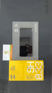Kính cường lực dùng cho Iphone 18 Pro trong suốt full màn hình không viền đen hãng Smart Devil có khung hỗ trợ dán