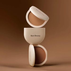 Rare Beauty Stay Genuine Shaded Compact Setting Powder Swiftly Soften Even Cut Oil Glow & Lock Base Makeup With Mild Daily Look