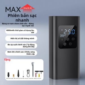 Máy Bơm Lốp Xe Hơi Không Dây Cao Áp Có Đồng Hồ Đo Áp Suất