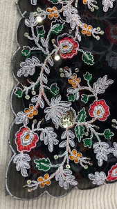 [PRE ORDER]Party Wear Soft Georgette Saree fabric:-Fabric:- Georgette _Black  Sargam(Normal / Ready To Wear Saree) ~ Delivery Lead Time : 10 days