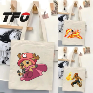 TFO Tote Bag One Piece the Straw Hat Pirates Monkey D. Luffy Versatile Ideal for College School