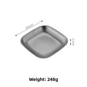 CHUANGGUANJIA | Korean Style Stainless Steel Square Platter