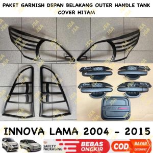 Paket Grand Innova 2012 2014 Garnish Depan Belakang Outer Handle Tank Cover Hitam Chrome .