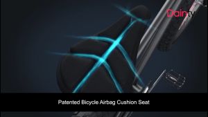 Bicycle Seat Cushion - Patented Decompression Airbag Pressure Relief Saddle Pad Cover for Grab Mountain Bikes E-Scooters Accessories JFT | Dainty