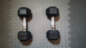 【SG Dliver】 Rubber Coated Hexagon Dumbbell Hex Dumbbells (From 2.5kg to 20kg)Gym Dumbbell