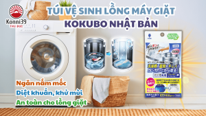 TÚI VỆ SINH LỒNG MÁY GIẶT KOKUBO NHẬT BẢN (100GR)