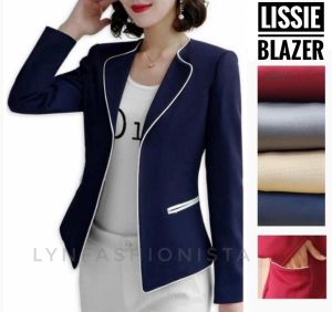 LYNFASHIONISTA-BLAZER WANITA KANTOR CASUAL LIST SAMPING SCUBA PREMIUM/A15