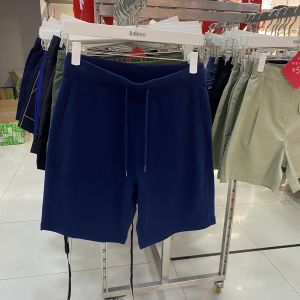 Baleno กางเกงขาสั้นผ้าฝ้ายลายทางลําลองกางเกงผ้าทอเอวกลางสปอร์ตสําหรับเยาวชนชุดชายหาดฤดูร้อน