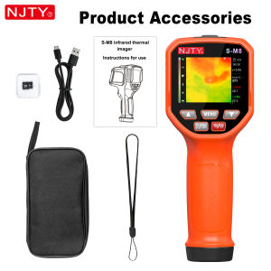 NJTY | S-M8 Handheld Infrared Thermal Imager -20~800°C Dual-Light Fusion IR Camera 1024-Pixel 8GB LCD HVAC Electrical Home Inspection