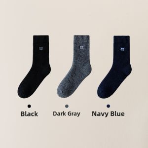 Miiow | Warm Woolen Socks Thickened Fleece Mid-calf Ultra-thick Winter Snow-resistant Mens Sleeping Floor Socks MiiOW Cat Person