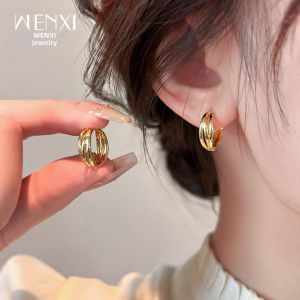 WENXI | Minimalist Gold Line Luxurious Earrings
