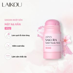Sakura Solid Face Mask Stick 45g Làm Sạch Sâu Lỗ Chân Lông Giảm Mụn Đầu Đen Kiểm Soát Dầu Dưỡng Ẩm Cho Da Điều Trị Toàn Diện Cho Phụ Nữ
