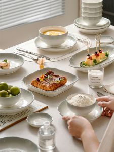 Simple Design High Esthetic Value Rice Bowl Soup Bowl Dish Plate Deep Dish Fish Plate Home Use New 2025 WUXIN Ceramic Bowl