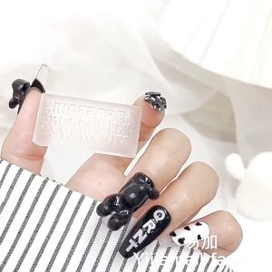 Khuôn nail hình các chữ cái sò ốc biển hoa tulip nơ 3D DIY khuôn làm charm gắn móng bằng silicone
