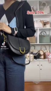 Túi xách nữ da mềm đeo vai da trơn khóa bấm bầu dục Hàn Quốc (Có dây đeo chéo) BAU225