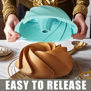 1pc Non-Stick Round Cake Pan Easy Release Silicone Base for Cakes Bread 180°C Heat-Resistant Baking Mold Easy Clean