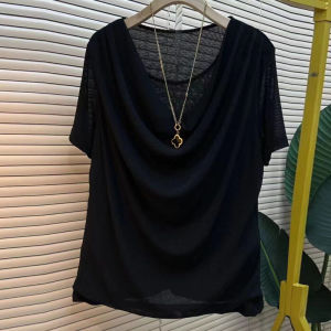 plus Size Casual Fashionable Sleeveless Womens Shirt Summer New Arrival Korean Style Slimming Versatile Age-defying Meat-concealing
