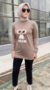 Terlaris Kaos Lengan Panjang Jundo Moka Kaos Distro Wanita Kaos Hijab Kaos Muslimah Style Zolaqu Kaos Ibu - Ibu / Trends Store