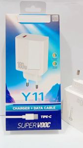 Charger VVO Y11 180W Super Vooc Adapter + Cable USB Supprort Fast Charging