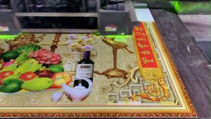 Tranh gạch họa tiết câu đối ốp phòng thờ gia tiên