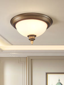 Classic round Iron Art Ceiling Light American Style Bedroom Hallway Entrance Balcony Lamp Simple Elegant Vintage Design