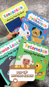 Moving Pop-Up Book Kendaraan / Hewan Laut / Hewan Peliharaan / Peternakan