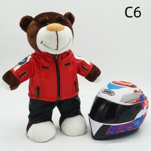 Bandai | Kawaii 16cm Helmet and 30cm Teddy Bear Motorcycle Decoration Cute Anime Filled Soft Plush Toys as Gifts for Friends